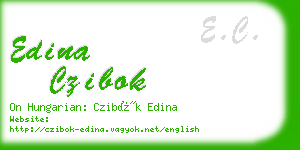 edina czibok business card